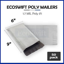 50 6 X 9 Ecoswift White Poly Mailers Shipping Envelopes Self Seal Bags 17 Mil