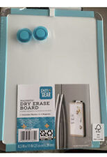 New Amp Sealed Pen Gear Magnetic Dry Erase Board With Magnets 85x 11 Teal Blue