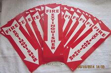 Lot Of 50 Self Adhesive Vinyl 4x12 Fire Extinguisher Arrow Signsnew