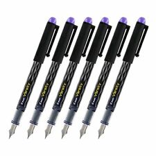 Varsity Disposable Fountain Pen Medium Point Black Barrelpurple Ink Pack
