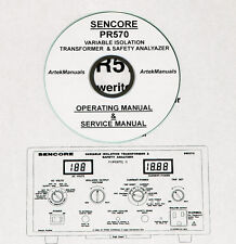 Sencore Pr570 Isolation Transformer Tester Operating Amp Service Manual