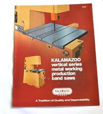 Kalamazoo Vs 84 Vertical Metal Cutting Band Saw Machine Brochure