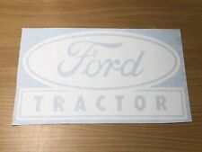 Vintage Ford Tractor Sticker 12 White Vinyl Decal 4x4 Loader Backhoe Window