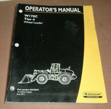 New Holland W170c Tier 4 Wheel Loader Operators Manual