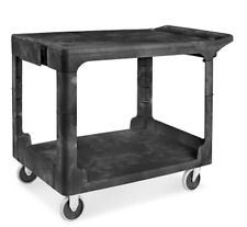 Rubbermaid Classic Black Flat Shelf Utility Cart 44 X 25 X 33