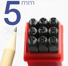 5mm Number Punch Stamp Set 9pc Hardened Bearing Steel Metal Stamping Tool Kit