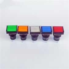 Rectangle Push Button Switch Led Light Momentary Latching 16mm 12v 5v 5 Pins