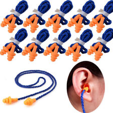10pcs Pairs Silicone Corded Ear Plugs Reusable Hearing Protection Earplugs 29db