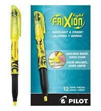 Pilot Frixion Light Erasable Highlighters Chisel Tip Yellow Ink 12 Pack