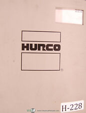Hurco Cnc Mb Ii Three Axis Milling Machine Owners Manual 1980