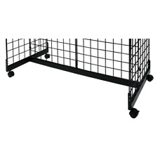 Grid Rack Base Gondola With Casters Panel Rolling Retail Craft Show Tower Stand