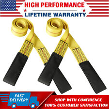 2 Pack 6 X 2 Lift Sling Tow Cargo Straps With Loops Heavy Duty Rigging Webbing