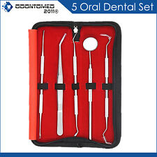 5 Pcs Professional Dental Oral Hygiene Scaler Kit Tools Deep Cleaning Teeth Care