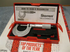 Starrett 230xrl 0 1 Outside Micrometer Carbide Machinist Tools No Engravings