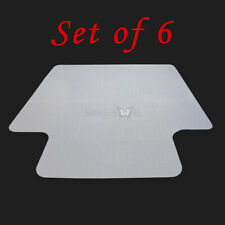 Set Of 6 Home Office Chair Pvc Floor Mat Studded Back With Lip For Carpet 48 X 36