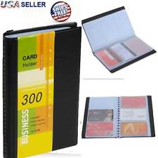 Leather Business Cards Holder Case Organizer 300 Name Id Credit Card Book Keeper