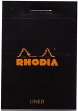 Rhodia Staplebound Mini Notepad Lined Black 2 X 3 Inch 80 Sheets New