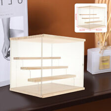4 Wood Shelf Acrylic Box Display Countertop Box Stand Dustproof Showcase