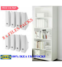 8 X Ikea Fluns Magazine Files Holder Filing Storage Boxes Home Office Sealed