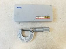 Vintage Nsk Outside Micrometer 0 1 00001 Pre Owned With Case Made In Japan