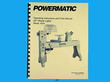 Powermatic Model 4224 24 Wood Lathe Operators Amp Parts List Manual 251
