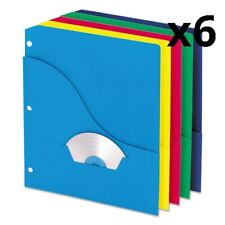 Pocket Project Folders 3 Hole Punched Letter Size Assorted Colors 10pack