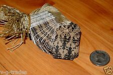 Lot 100 Distressed Damask Print 15 X 1 Paper Merchandise Price Tags With String