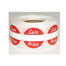 500 Self Adhesive Sales Price Round Retail Labels 1 Stickers Tags Sale Price