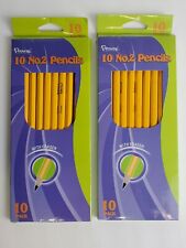 2 Packs Penway No 2 Pencils Witheraser 10 Packs 20 Total School Office Home New