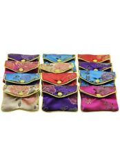 Mortime Jewelry Silk Purse Pouch Gift Bags Multiple Colors Pack Of 12