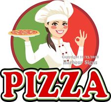 Pizza Decal Choose Your Size Chef Food Truck Concession Vinyl Sign Sticker