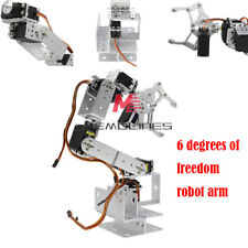 6 Dof Aluminium Robot Arm Mechanical Robotic Clamp Claw Rot3u For Arduino Silver
