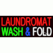 Brand New Laundromat Wash Amp Fold 32x13 Real Neon Sign Withcustom Options 11434