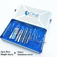 21pcs Ophthalmic Cataract Eye Micro Surgery Surgical Instruments With Case Box