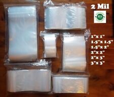 15x2 3 Clear 2 Mil Plastic Zip Seal Bag Reclosable Lock 2mil Small Baggies