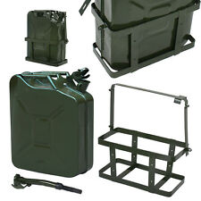 5 Gal Nato Style 20l Green Jerry Can Oil Fuel Steel Tank With Spout Amp Holder