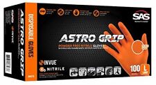 Sas 66573 Astro Grip Pf Nitrile Large Disposable Gloves 100 Gloves