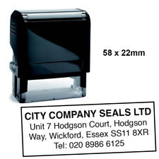 Business Company Personalised Stamp Self Inking 58x22mm Corporate Stationary