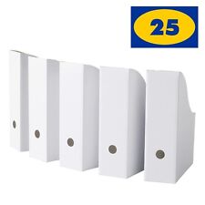 Ikea Flyt White Magazine File Holders Pack Of 25 Corrugated Paper Organizer