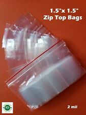 15 X 15 Clear Zip Seal Lock Top Plastic Bags 2mil Jewelry Pill Small Mini