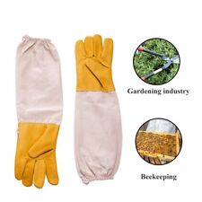 1pair Anti Bee Gloves Thick Sheepskin Beekeeping Equipment Yellow
