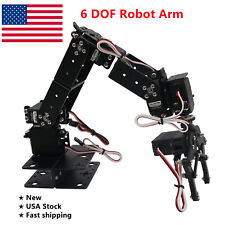 6 Dof Robot Arm Mechanical Robotic Arm Clamp Claw Mount Kit For Arduino Us