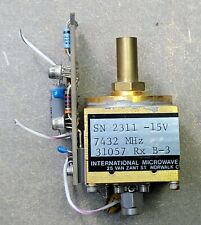 International Microwave Rx B 3 7432 Mhz 15v