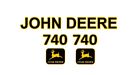 740 John Deere Front End Loader Backhoe Tractor Vinyl Decals Sticker Set