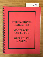 International Harvester Farmall Cub Cub Lo Boy Parts Manual Ih 045