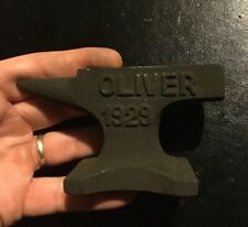 Oliver Tractor Anvil Cast Iron Desk Paperweight Patina Farm Ranch John Deere