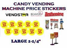 Bulk Vending Label Candy Machine Price Sticker 50 Cent
