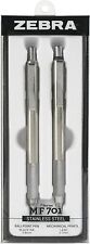 Zebra Mf 701 Stainless Steel Mechanical Pencil And Ballpoint Pen Set Fine Poin