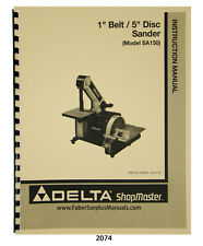 Delta 1 Belt 5 Disc Sander Sa150 Instruction Amp Parts List Manual 2074