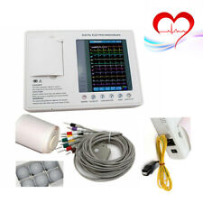 Carejoy Electrocardiograph 7 Lcd Portable Ecg Ekg Machine 3 Channel 12 Lead